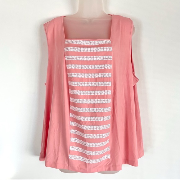 Bob Mackie Tops - Bob Mackie Pink Sequin Tank Top
